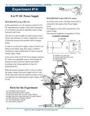 MC1-14 Mr Circuit Science Experiment Kit "0 to 9V DC Power Supply Circuit"