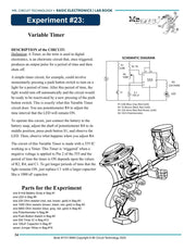 MC1-23  Mr Circuit Science  Experiment Kit "Variable Timer Circuit"
