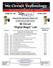 Load image into Gallery viewer, &lt;b&gt;Mr Circuit Digital Electronics Lab  &quot;Digital Magic&quot;&lt;/b&gt; (#1501-LAB) &quot;Fundamentals of Digital Electronics Concepts&quot; for STEM and Future Robotics Engineers and Technicians, hands-on skill-based student-directed with cloud-based multimedia. &quot;LMS friendly&quot;

