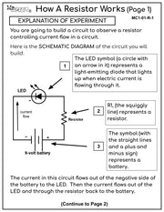 Mr Circuit Lab #1 - 34 Amazing Lesson Plans to teach Basic Electronics for STEM - this is a downloadable pdf file so you can print as many as you need for your students