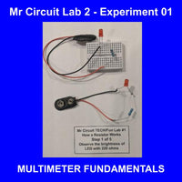 MR CIRCUIT DELUXE LAB 2  - Book and Lab for "TROUBLESHOOTING ELECTRONIC CIRCUITS with a Digital Multimeter" - for STEM and CTE students | Made in USA (#1201-LAB)  (digital meter included)