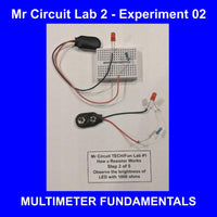 MR CIRCUIT DELUXE LAB 2  - Book and Lab for "TROUBLESHOOTING ELECTRONIC CIRCUITS with a Digital Multimeter" - for STEM and CTE students | Made in USA (#1201-LAB)  (digital meter included)