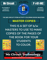 MCCB-00-PAK Mr Circuit Basic Electronics Coloring Book Package for Elementary School and Montessori Students