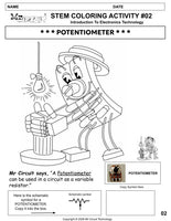 MCCB-00-PAK Mr Circuit Basic Electronics Coloring Book Package for Elementary School and Montessori Students