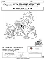MCCB-00-PAK Mr Circuit Basic Electronics Coloring Book Package for Elementary School and Montessori Students