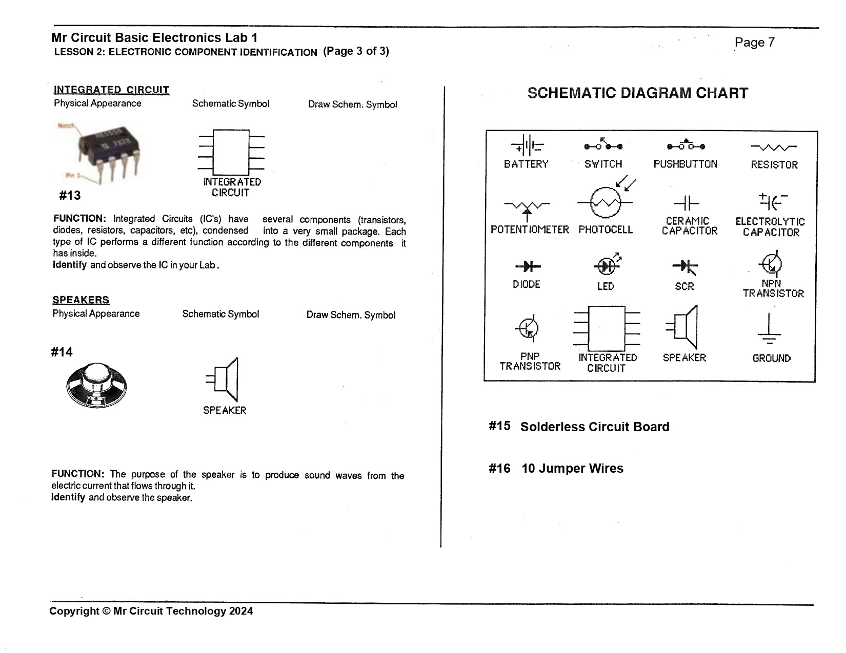 MC1-00 * * Mr Circuit Science * * Experiment Kit "Four Basic Lessons" with Solderless CB This low-cost science/electronics experiment is convenient, easy to use, and exciting.