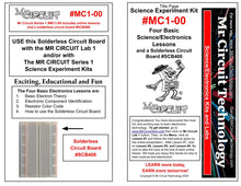 Load image into Gallery viewer, &lt;center&gt;Mr Circuit MC1-WS-01 - WORKSHOP #01&lt;br&gt; Basic Electronics &quot;Concepts and Components&quot; &lt;br&gt;&lt;font color = red&gt; This is a fantastic way to introduce electronics technology to your students, easy to use, and exciting. &lt;/font color&gt;&lt;/center&gt;

