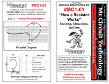 Load image into Gallery viewer, &lt;center&gt;Mr Circuit MC1-WS-01 - WORKSHOP #01&lt;br&gt; Basic Electronics &quot;Concepts and Components&quot; &lt;br&gt;&lt;font color = red&gt; This is a fantastic way to introduce electronics technology to your students, easy to use, and exciting. &lt;/font color&gt;&lt;/center&gt;
