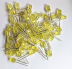 Yellow LEDs T 1 3/4 diffused - Pack of 50 - (06002-50)