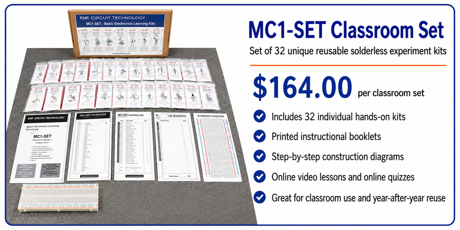 Mr Circuit MC1-SET classroom electronics kits