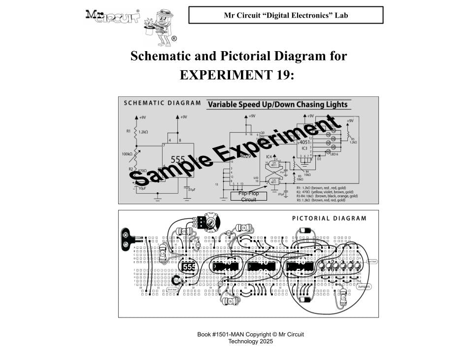 Mr Circuit Lab (#1501-LAB) Digital Electronics called "DIGITAL MAGIC"  for STEM and Future Technicians and Engineers. This is a hands-on skill-based student-directed with cloud-based multimedia.